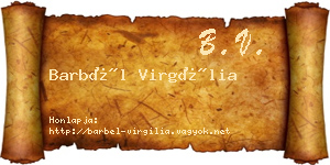 Barbél Virgília névjegykártya